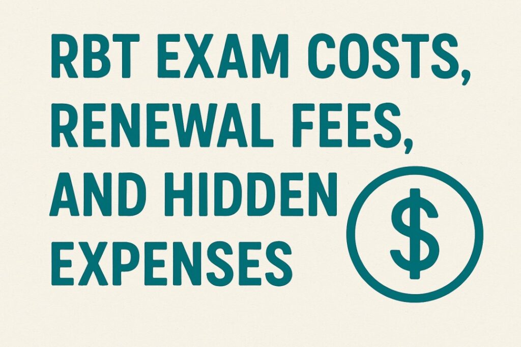 RBT Exam Costs, RBT Renewal Fees